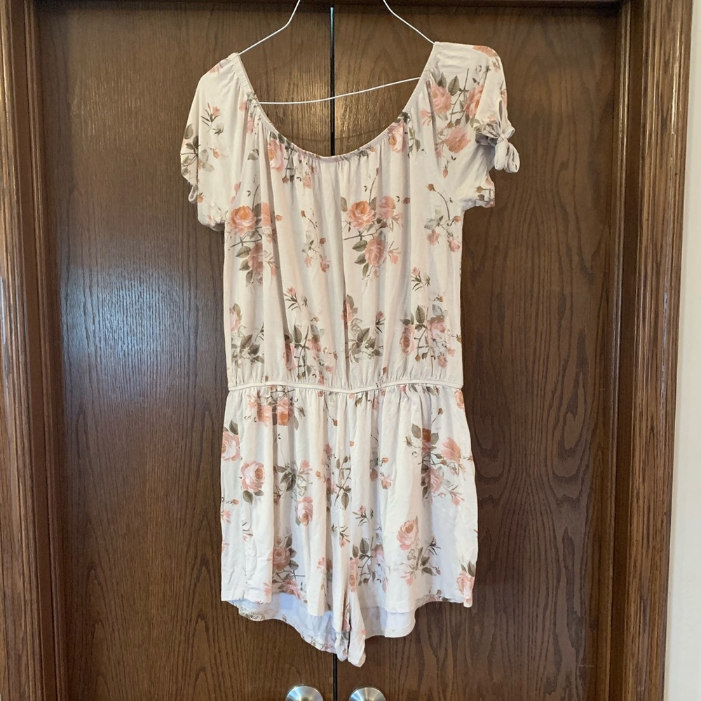 Soft, floral romper.